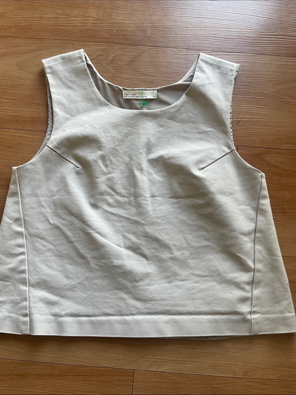 Like new OAK + FORT Neutral Cream Boxy Sleeveless Tank